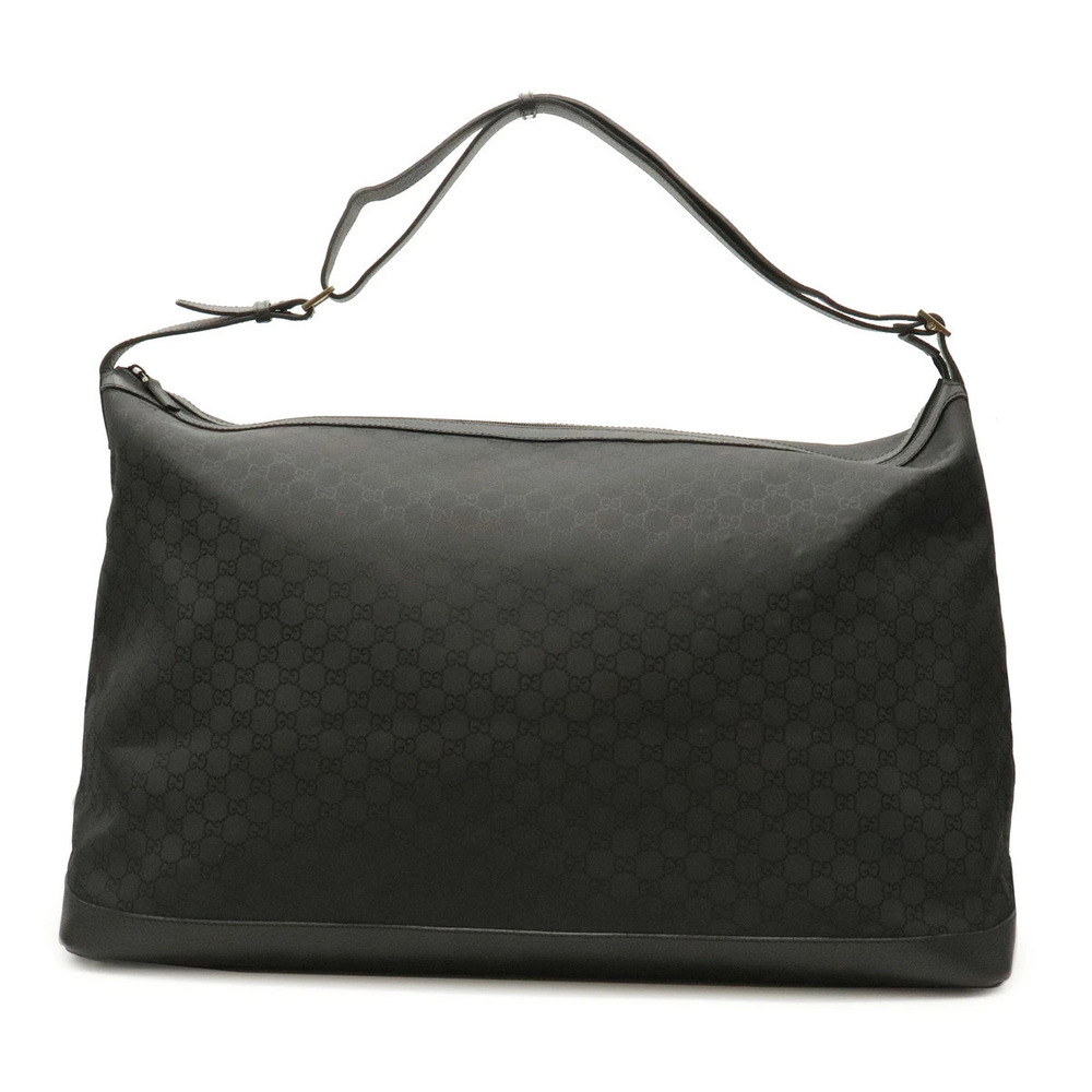 Gucci GG Shoulder Bag Messenger Travel Leather Black